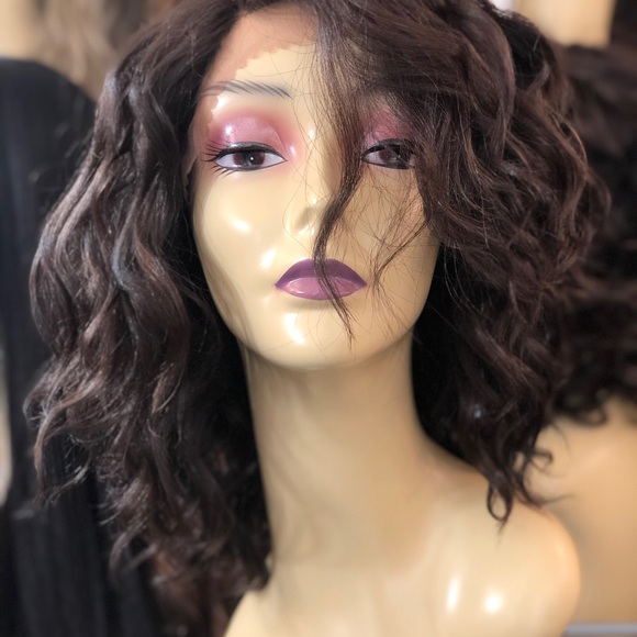 Brown highlights curly Lacefront Bob Wig ask if available - Picture 3 of 8